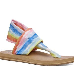 Sanuk Women's Yoga Sling Soft Top Tie Dye Rainbow Size 7